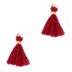 Borla estilo Ibiza 1.5cm - Gold-ruby wine red